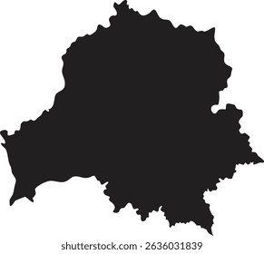 Estilo de vetor da silhueta do mapa de Belarus com fundo branco
