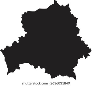 Belarus map silhouette vector style with white background