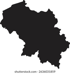 Belarus map silhouette vector style with white background