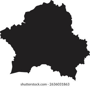 Belarus map silhouette vector style with white background