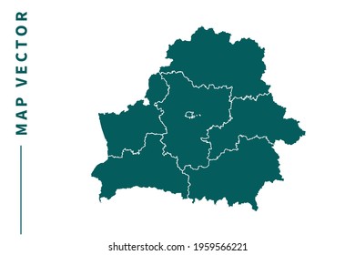 Belarus map vector. green color on white background.