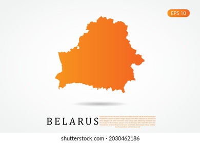Belarus Map - World Map International vector template with Orange gradient color isolated on white background - Vector illustration eps 10