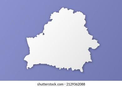 Belarus Map - World map International vector template with paper style including shadow and white color on purple background for design, infographic, banner - Vector illustration eps 10