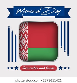 Belarus Memorial Day Vector Illustration