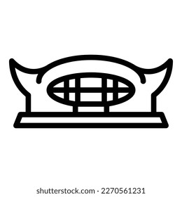 Belarus Denkmal Symbol Umriss Vektorgrafik. Tourismuskarte. Kulturkrise