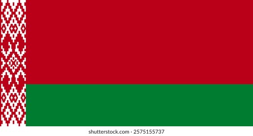 Belarus national flag. Flag of Belarus