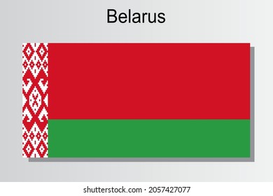 Belarus national flag. State symbol. National pride symbol