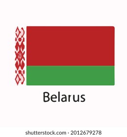 arte vectorial de la bandera nacional de belarús