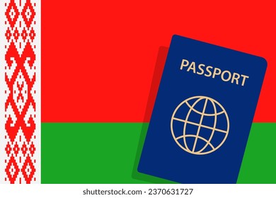 Weißrussland-Pass. Hintergrund der Flagge von Belarus. Vektorgrafik