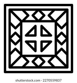 Belarus pattern icon outline vector. Day tourism. Culture cute