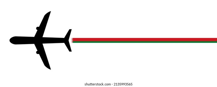 Belarus Plane Icon Vector Illustration. Isolated On White Background
