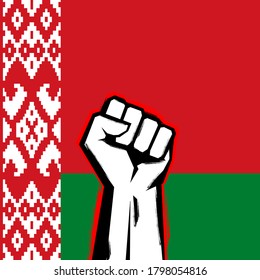 Weißrusslandrevolution-Poster. Protest für Freiheit und Demokratie-Design.