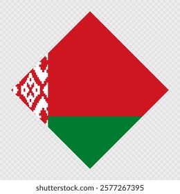 Belarus rhombus flag. Vector illustration.