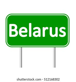 Belarus road sign isolated on white background.