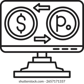 Belarus Ruble Filled Style Icon Design