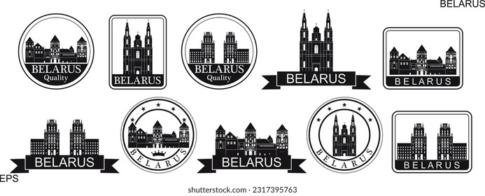 Belarus set. Isolated Belarus on white background