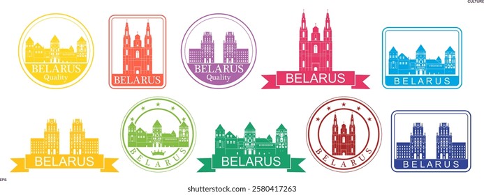 Belarus set. Isolated Belarus on white background