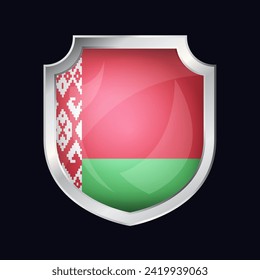 Weißer Silberschild-Flaggensymbol