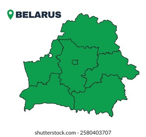 Belarus simple flat vector illustration map