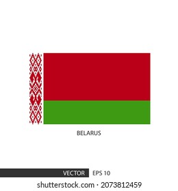 El indicador cuadrado de Bielorrusia sobre fondo blanco y especificar es el vector eps10.