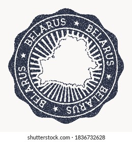 Belarus stamp. Travel rubber stamp with the name and map of country, vector illustration. Can be used as insignia, logotype, label, sticker or badge of the Belarus.