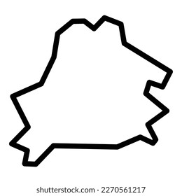 Vector de contorno de icono de la terraza de Bielorrusia. Mapa de la ciudad. Personas de turismo