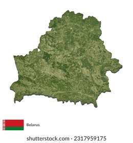 Belarus Topography Country  Map Vector