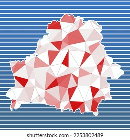 Belarus vector illustration. Belarus design on gradient stripes background. Technology, internet, network, telecommunication concept. Astonishing vector illustration.