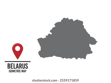 Belarus vector map illustration, country map with markings. vector illustration.