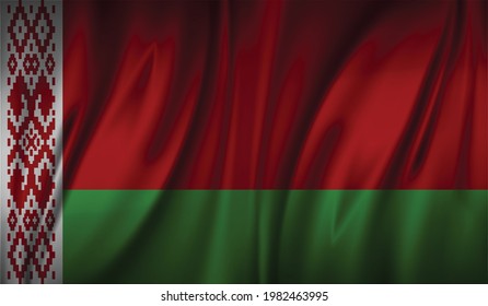 Belarus wave flag flat layout vector illustration