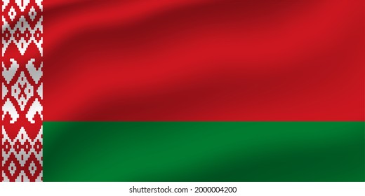 Belarus waving flag. Vector editable.