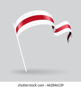 Belarus wavy flag. Vector illustration.