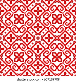 Belarusian ethnic ornament, seamless pattern. Vector illustration, Slovenian Traditional Pattern Ornament