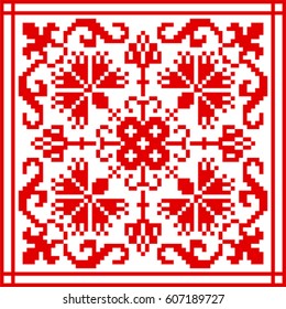 Belarusian ethnic ornament, seamless pattern. Vector illustration, Slovenian Traditional Pattern Ornament