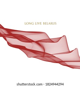 Belarusian flag blend tool vector illustration - the slogan of the Belarusian protest ' Long Live Belarus" on the White-red-white flag