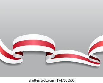 Belarusian flag wavy abstract background. Vector illustration.