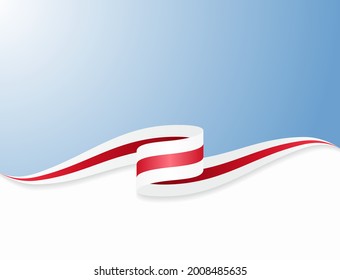 Bandera bielorrusa de fondo abstracto ondulado. Ilustración vectorial.