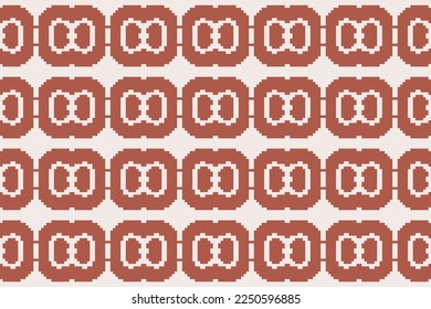 Belarusian pattern ornament Ikat print folk Motif embroidery, Pixel Mexican style Ethnic Textile Motif ikat seamless pattern digital vector design for Print saree sari Kurti Borneo Fabric border
