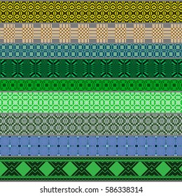 Belarusian traditional patterns, ornaments. Vector set with modules.