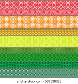 Belarusian traditional patterns, ornaments. Vector set with modules.