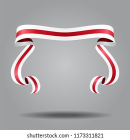 Belarusian wavy flag abstract background. Vector illustration.