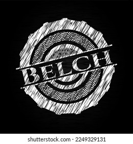 Belch en la pizarra. Ilustración vectorial. Detallado. 