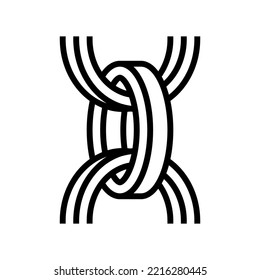 belcher chain line icon vector. belcher chain sign. isolated contour symbol black illustration