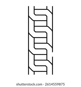 belcher chain line icon vector. belcher chain sign. isolated contour symbol black illustration