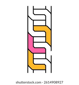 belcher chain line icon vector. belcher chain sign. isolated symbol illustration