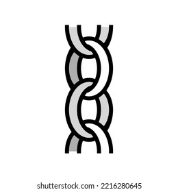 belcher rolo chain color icon vector. belcher rolo chain sign. isolated symbol illustration