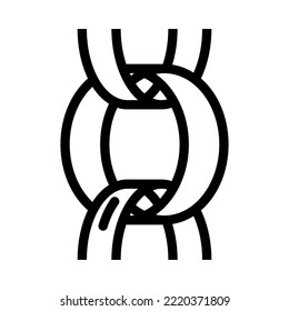 belcher rolo chain line icon vector. belcher rolo chain sign. isolated contour symbol black illustration