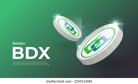 Banner de concepto de criptodivisa de moneda Beldex (BDX).