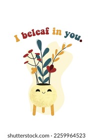 i beleaf in you cute adorable design  illustration , t shirt design 