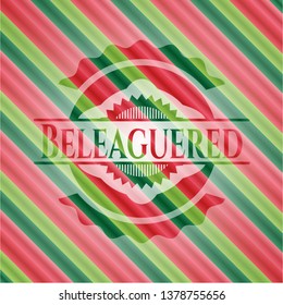 Beleaguered christmas style emblem.